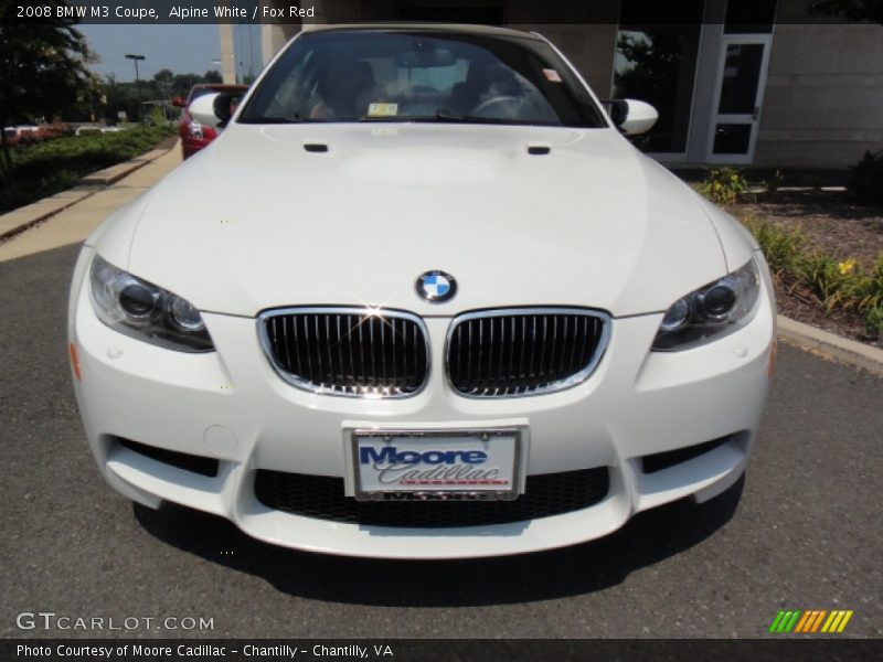 Alpine White / Fox Red 2008 BMW M3 Coupe