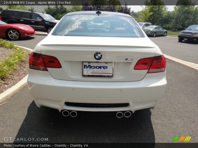 Alpine White / Fox Red 2008 BMW M3 Coupe