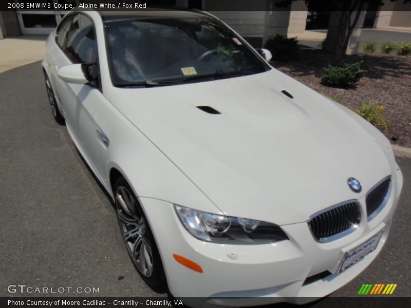 Alpine White / Fox Red 2008 BMW M3 Coupe