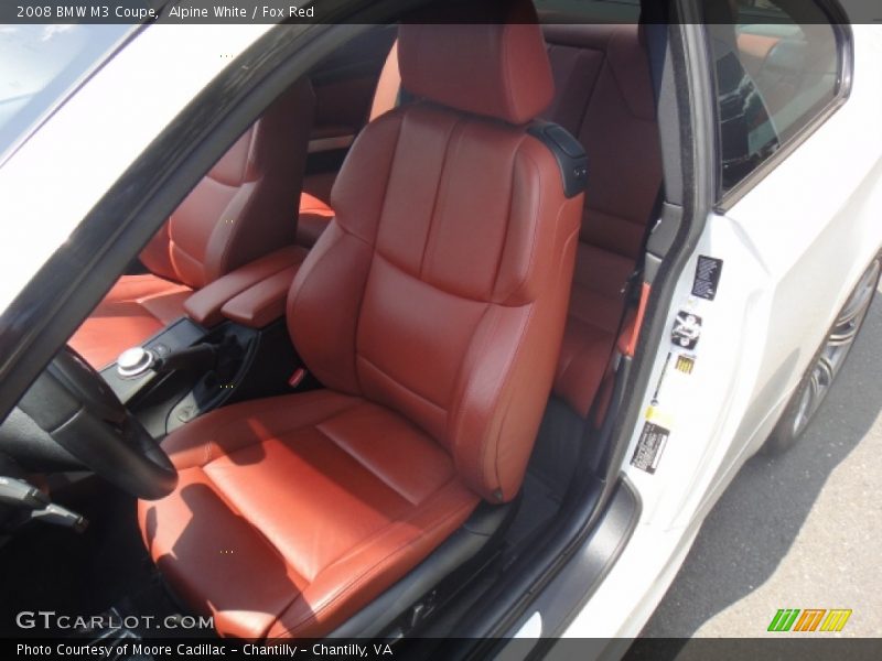 Alpine White / Fox Red 2008 BMW M3 Coupe