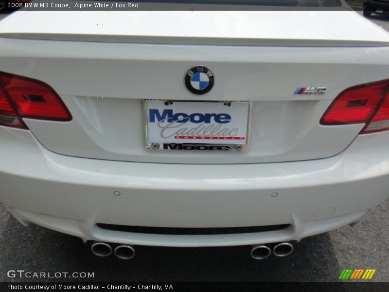 Alpine White / Fox Red 2008 BMW M3 Coupe