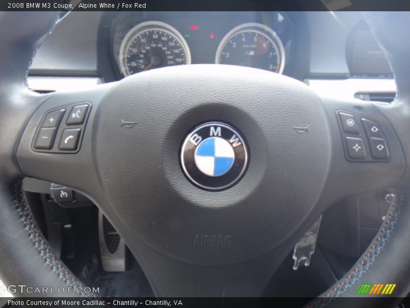 Alpine White / Fox Red 2008 BMW M3 Coupe