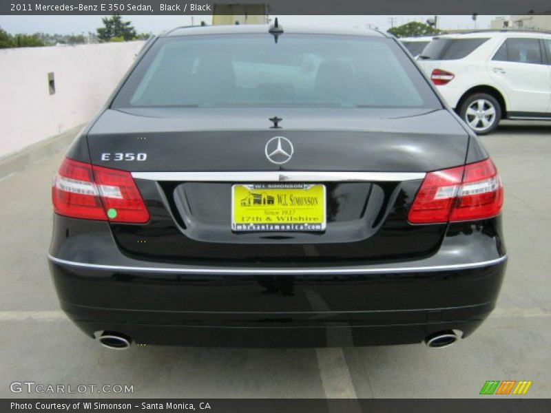 Black / Black 2011 Mercedes-Benz E 350 Sedan