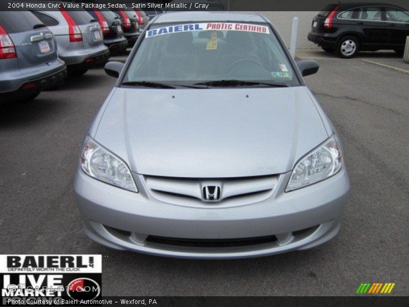 Satin Silver Metallic / Gray 2004 Honda Civic Value Package Sedan