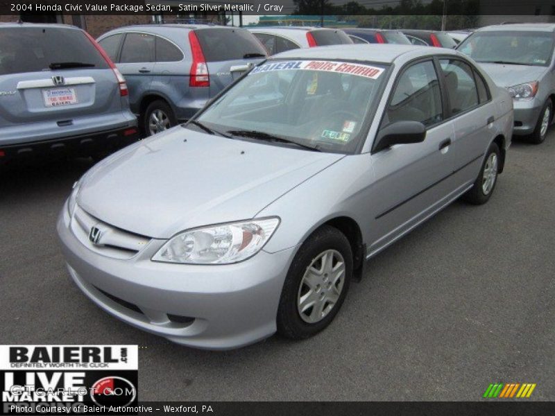 Satin Silver Metallic / Gray 2004 Honda Civic Value Package Sedan