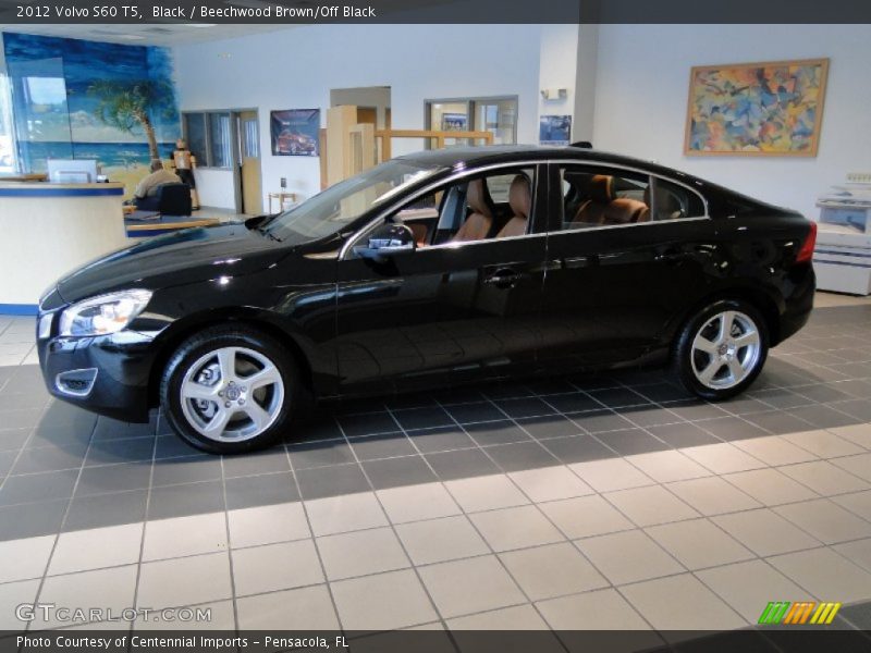 Black / Beechwood Brown/Off Black 2012 Volvo S60 T5