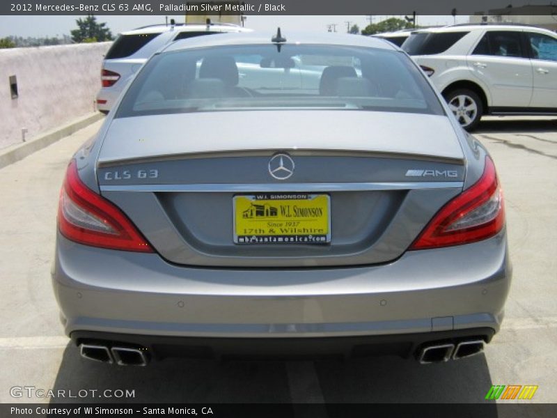 Palladium Silver Metallic / Black 2012 Mercedes-Benz CLS 63 AMG