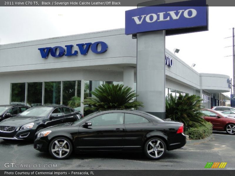 Black / Soverign Hide Calcite Leather/Off Black 2011 Volvo C70 T5