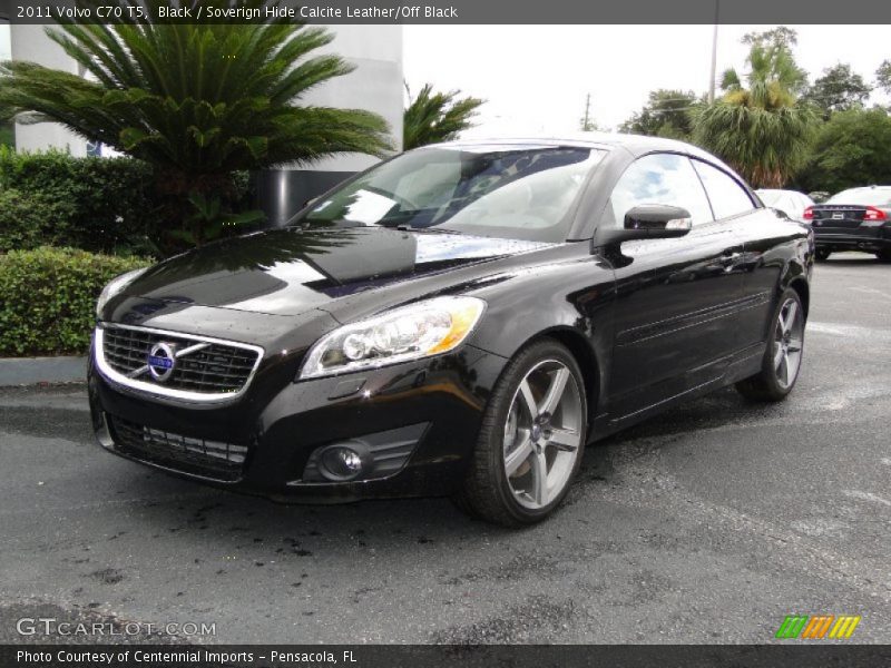 Black / Soverign Hide Calcite Leather/Off Black 2011 Volvo C70 T5