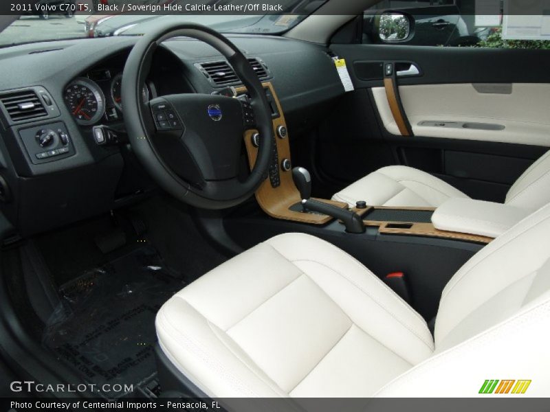  2011 C70 T5 Soverign Hide Calcite Leather/Off Black Interior