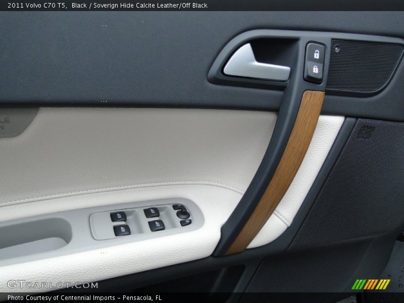 Black / Soverign Hide Calcite Leather/Off Black 2011 Volvo C70 T5