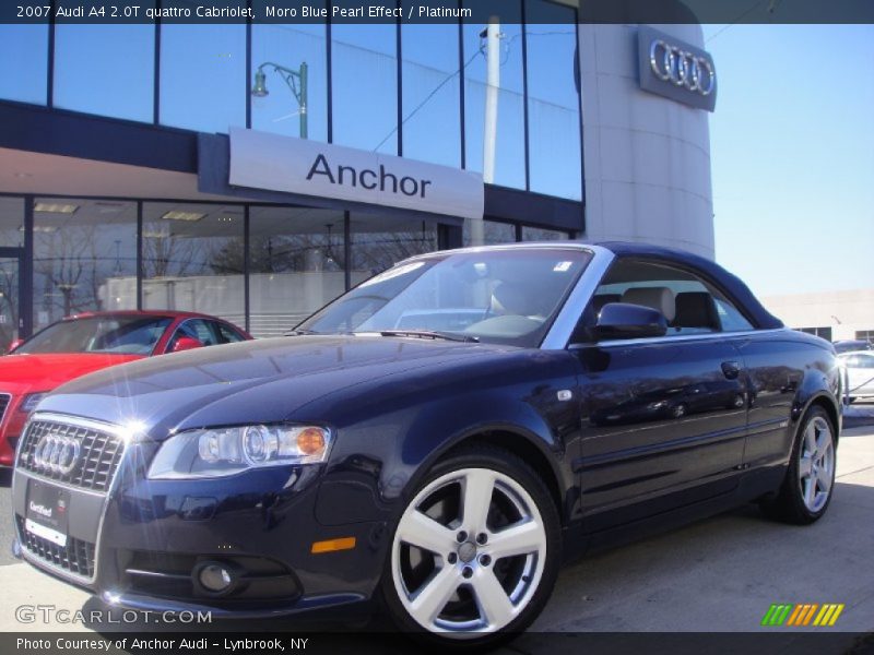 Moro Blue Pearl Effect / Platinum 2007 Audi A4 2.0T quattro Cabriolet
