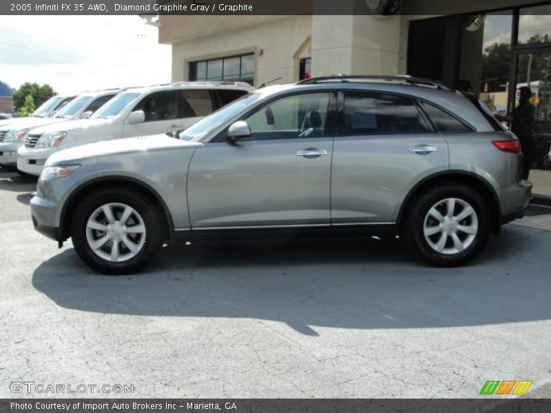 Diamond Graphite Gray / Graphite 2005 Infiniti FX 35 AWD
