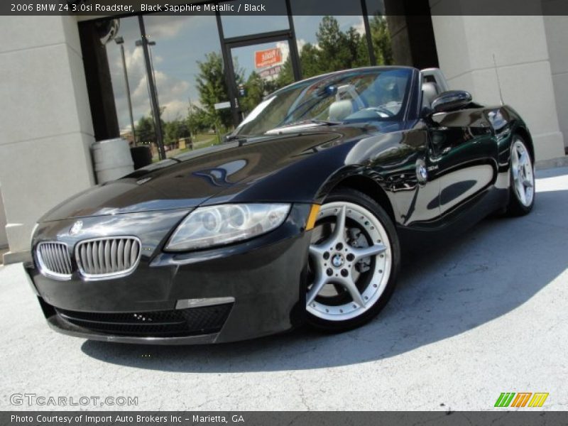 Black Sapphire Metallic / Black 2006 BMW Z4 3.0si Roadster