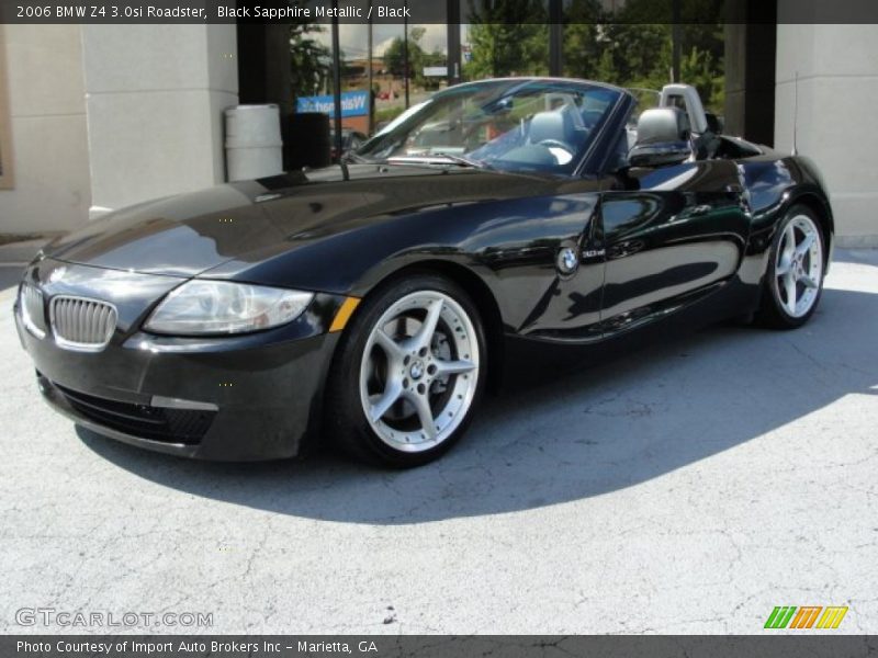 Black Sapphire Metallic / Black 2006 BMW Z4 3.0si Roadster