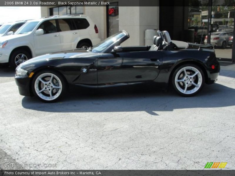 Black Sapphire Metallic / Black 2006 BMW Z4 3.0si Roadster