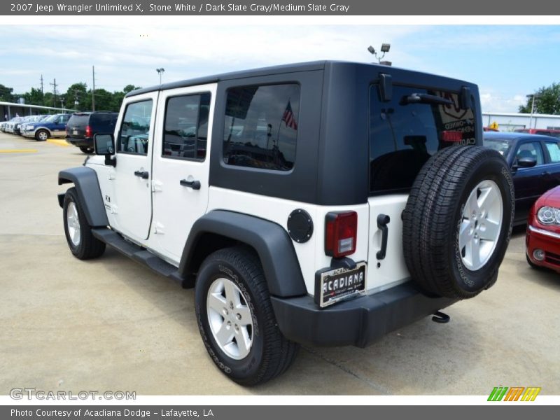 Stone White / Dark Slate Gray/Medium Slate Gray 2007 Jeep Wrangler Unlimited X