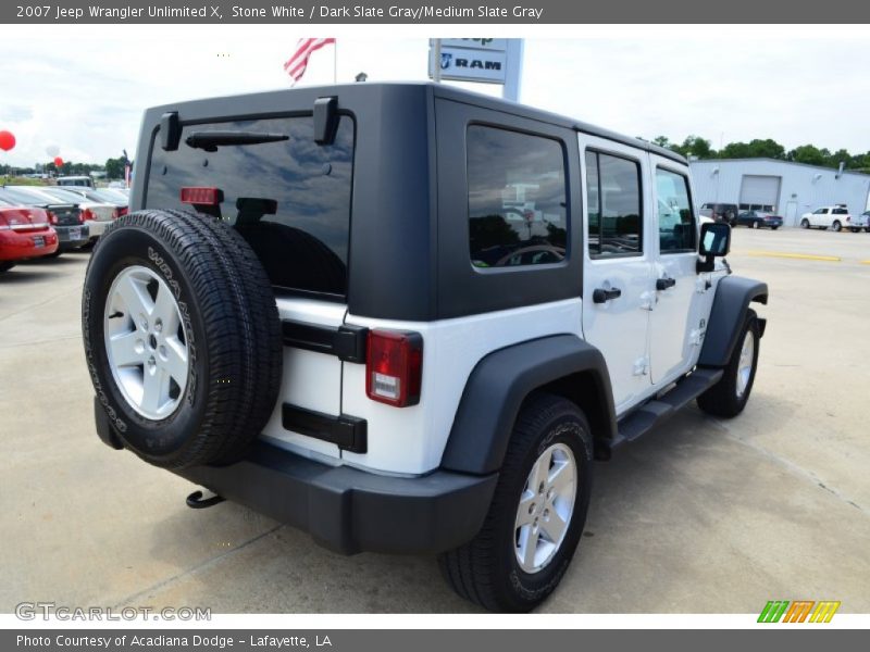 Stone White / Dark Slate Gray/Medium Slate Gray 2007 Jeep Wrangler Unlimited X