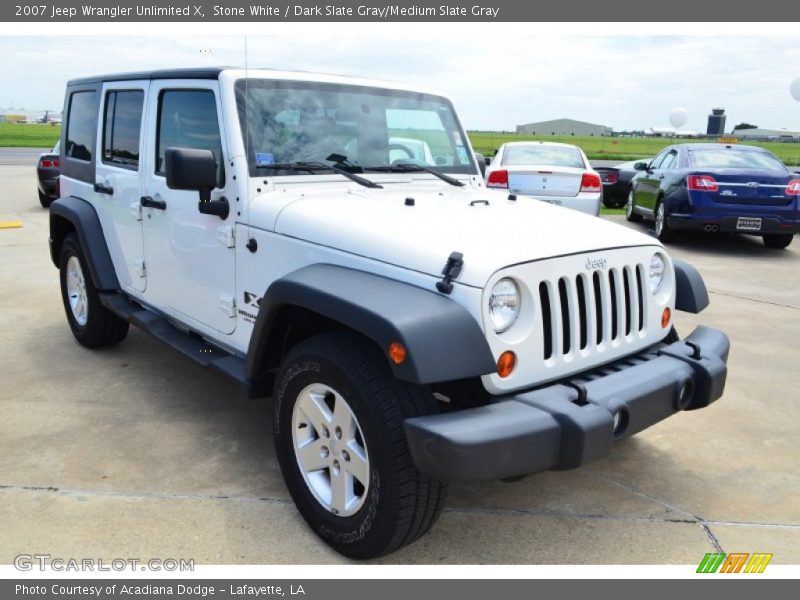 Stone White / Dark Slate Gray/Medium Slate Gray 2007 Jeep Wrangler Unlimited X
