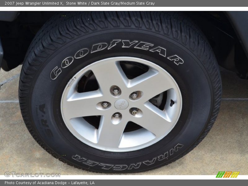 Stone White / Dark Slate Gray/Medium Slate Gray 2007 Jeep Wrangler Unlimited X