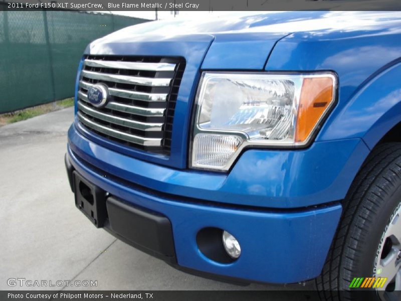 Blue Flame Metallic / Steel Gray 2011 Ford F150 XLT SuperCrew