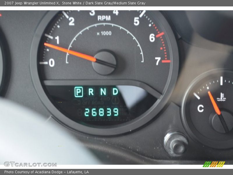 Stone White / Dark Slate Gray/Medium Slate Gray 2007 Jeep Wrangler Unlimited X