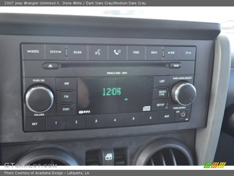 Stone White / Dark Slate Gray/Medium Slate Gray 2007 Jeep Wrangler Unlimited X