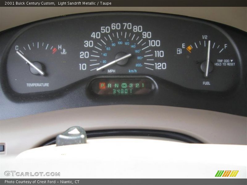 Light Sandrift Metallic / Taupe 2001 Buick Century Custom