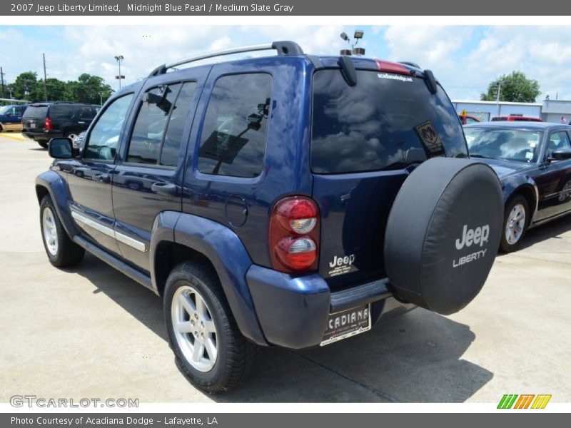 Midnight Blue Pearl / Medium Slate Gray 2007 Jeep Liberty Limited