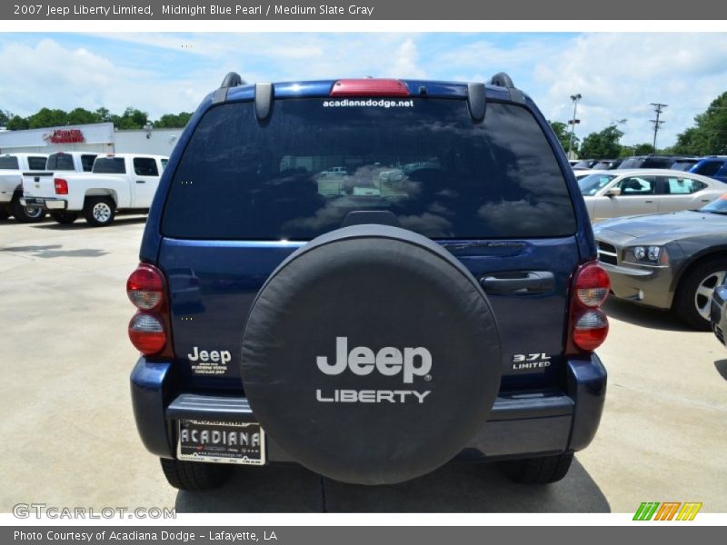 Midnight Blue Pearl / Medium Slate Gray 2007 Jeep Liberty Limited