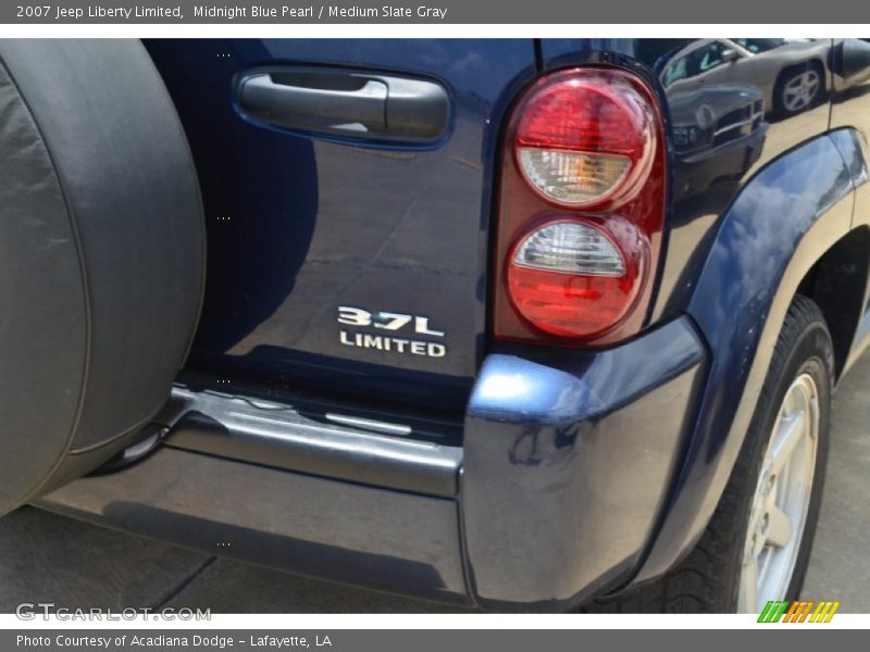 Midnight Blue Pearl / Medium Slate Gray 2007 Jeep Liberty Limited
