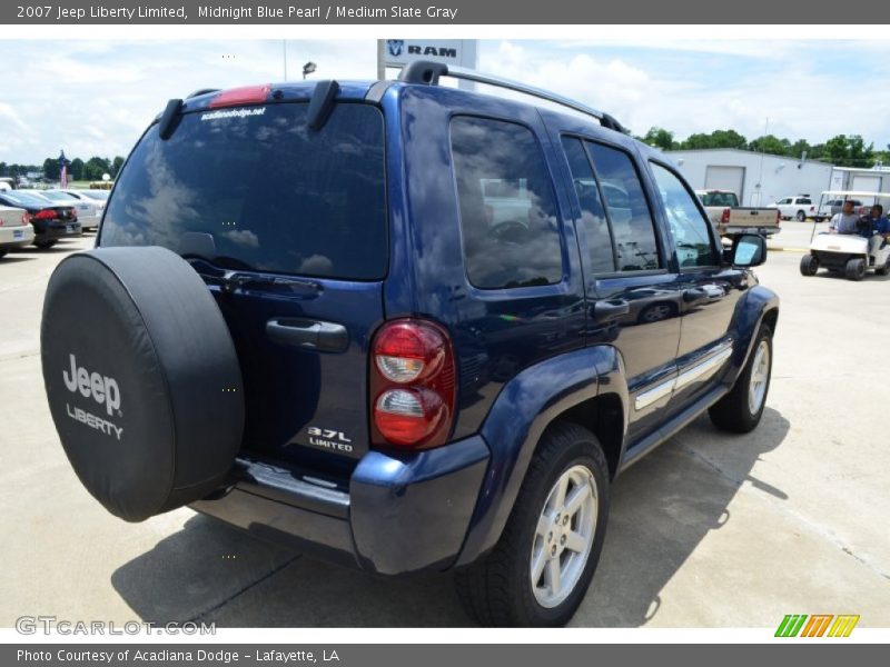 Midnight Blue Pearl / Medium Slate Gray 2007 Jeep Liberty Limited