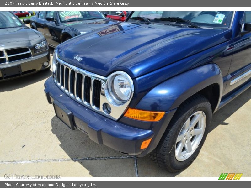 Midnight Blue Pearl / Medium Slate Gray 2007 Jeep Liberty Limited
