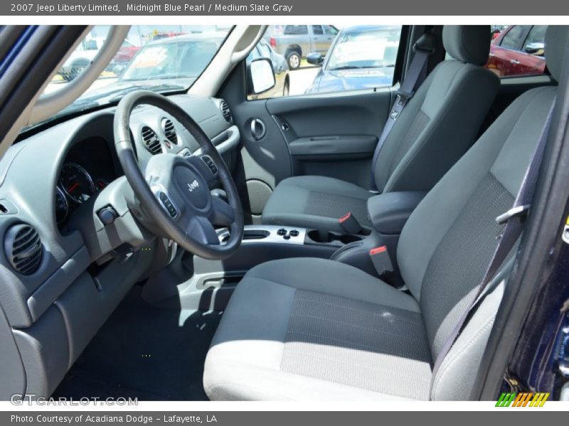 Midnight Blue Pearl / Medium Slate Gray 2007 Jeep Liberty Limited