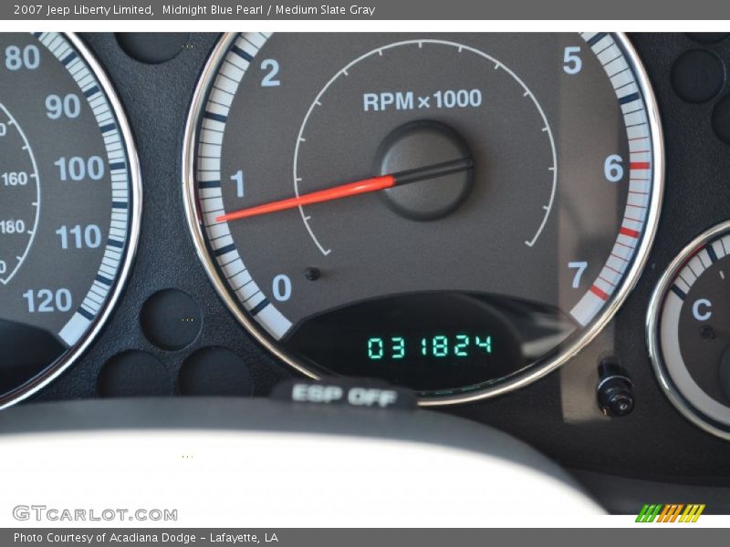 Midnight Blue Pearl / Medium Slate Gray 2007 Jeep Liberty Limited