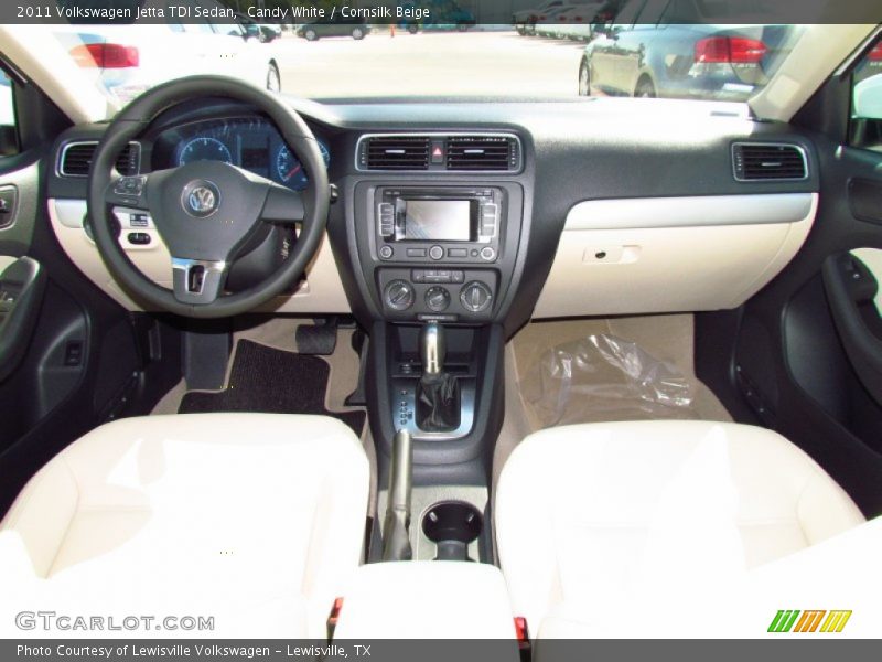 Candy White / Cornsilk Beige 2011 Volkswagen Jetta TDI Sedan