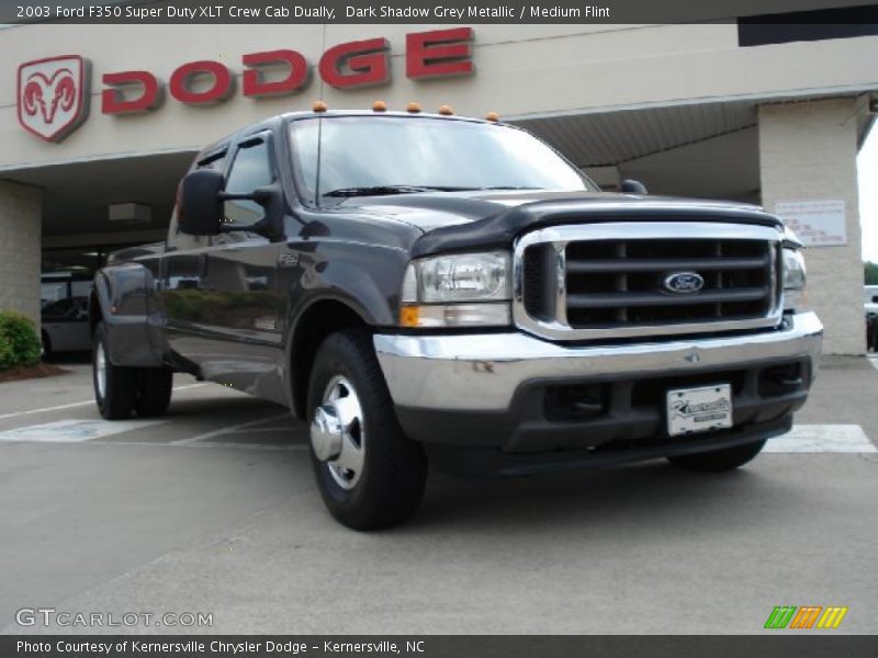 Dark Shadow Grey Metallic / Medium Flint 2003 Ford F350 Super Duty XLT Crew Cab Dually