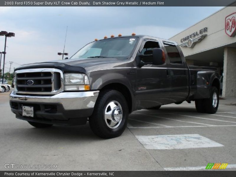 Dark Shadow Grey Metallic / Medium Flint 2003 Ford F350 Super Duty XLT Crew Cab Dually
