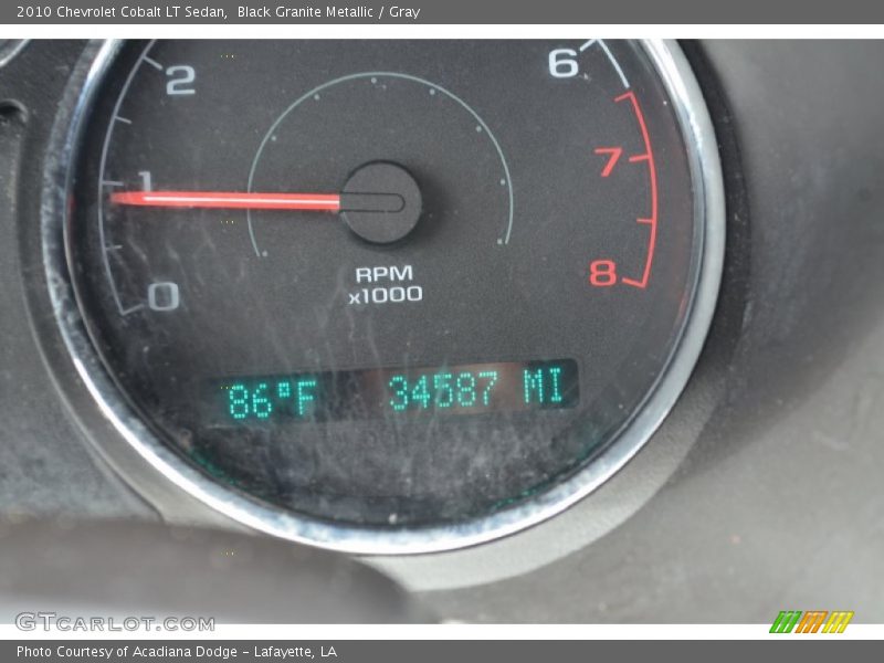 Black Granite Metallic / Gray 2010 Chevrolet Cobalt LT Sedan
