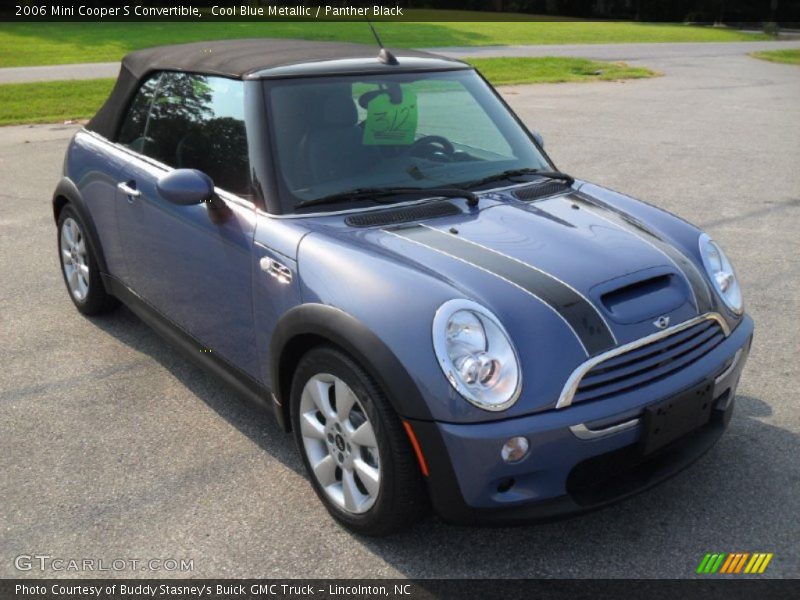 Cool Blue Metallic / Panther Black 2006 Mini Cooper S Convertible