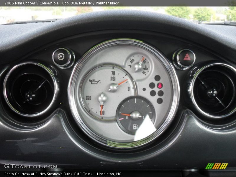 Cool Blue Metallic / Panther Black 2006 Mini Cooper S Convertible