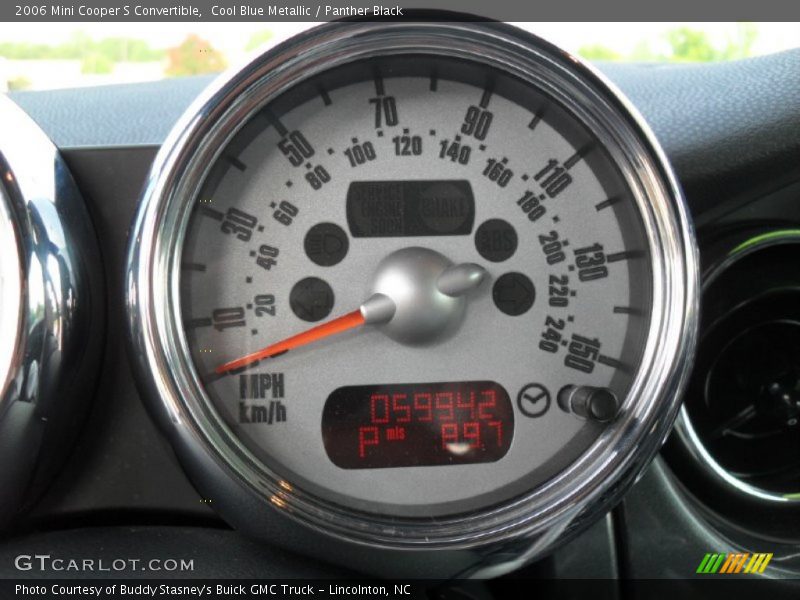 Cool Blue Metallic / Panther Black 2006 Mini Cooper S Convertible