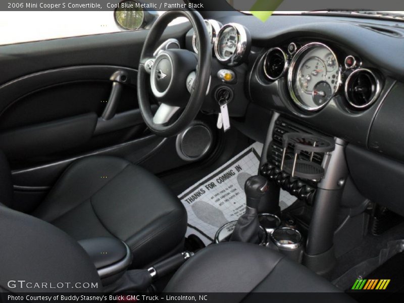 Cool Blue Metallic / Panther Black 2006 Mini Cooper S Convertible