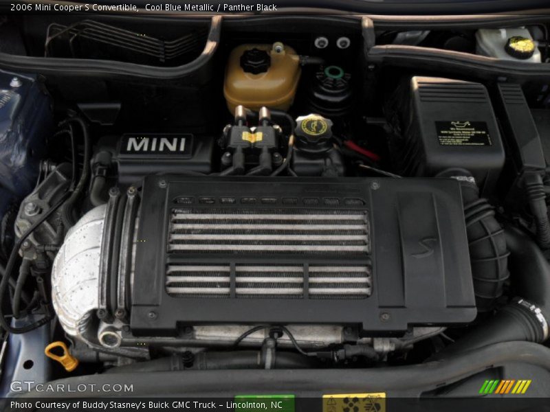 Cool Blue Metallic / Panther Black 2006 Mini Cooper S Convertible