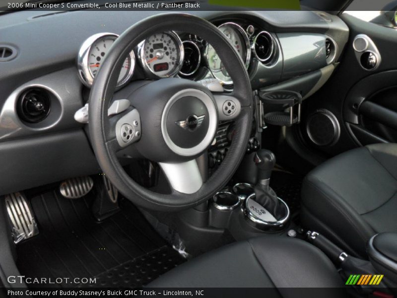 Cool Blue Metallic / Panther Black 2006 Mini Cooper S Convertible