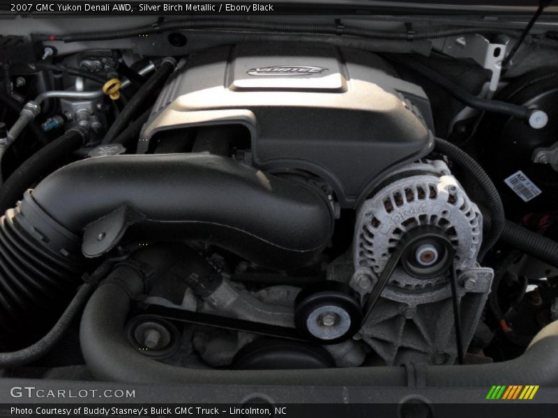Silver Birch Metallic / Ebony Black 2007 GMC Yukon Denali AWD
