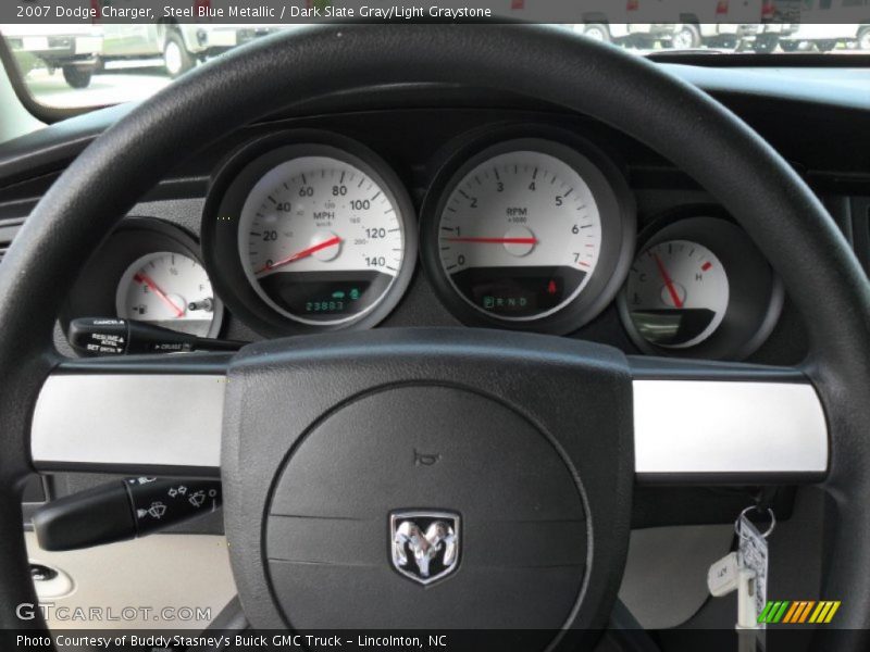 Steel Blue Metallic / Dark Slate Gray/Light Graystone 2007 Dodge Charger