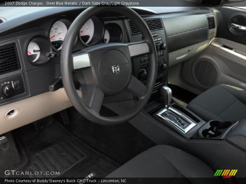 Steel Blue Metallic / Dark Slate Gray/Light Graystone 2007 Dodge Charger