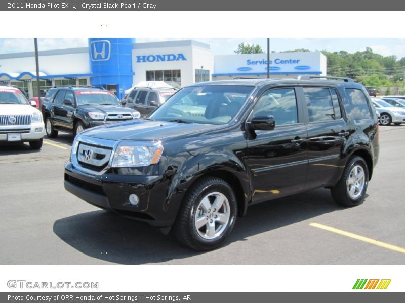 Crystal Black Pearl / Gray 2011 Honda Pilot EX-L