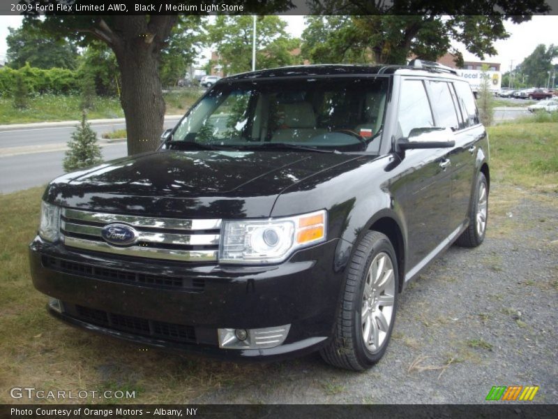 Black / Medium Light Stone 2009 Ford Flex Limited AWD